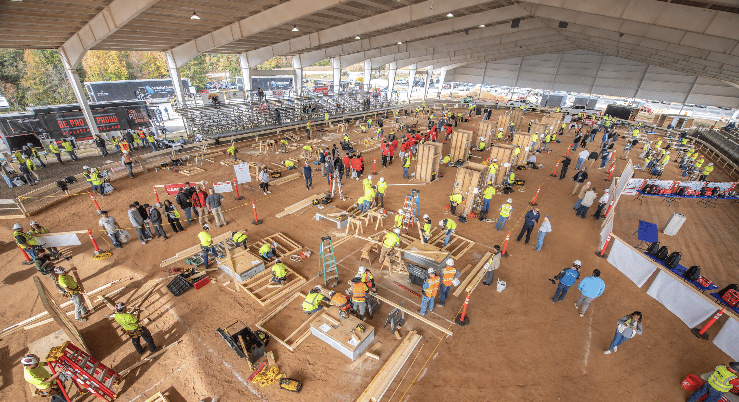 aerial of skilled trades competition